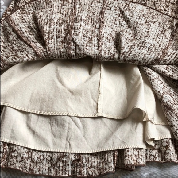 Tan & Cream Long Liz Claiborne Skirt Size 8 - Picture 5 of 6